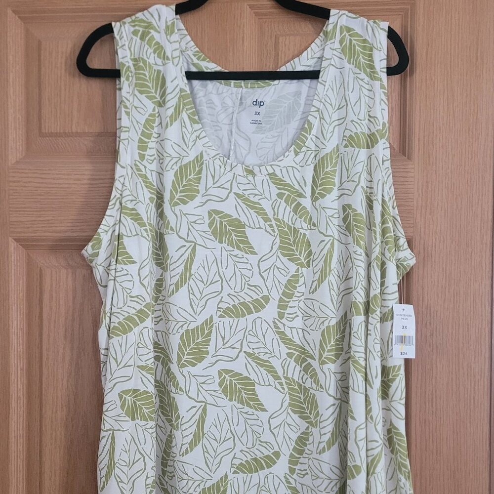 Womens leaf pattern sleeveless top
